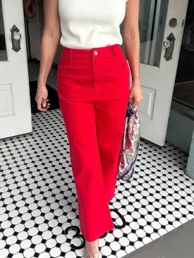 Rhodes Wide Leg Pants With Front Pockets