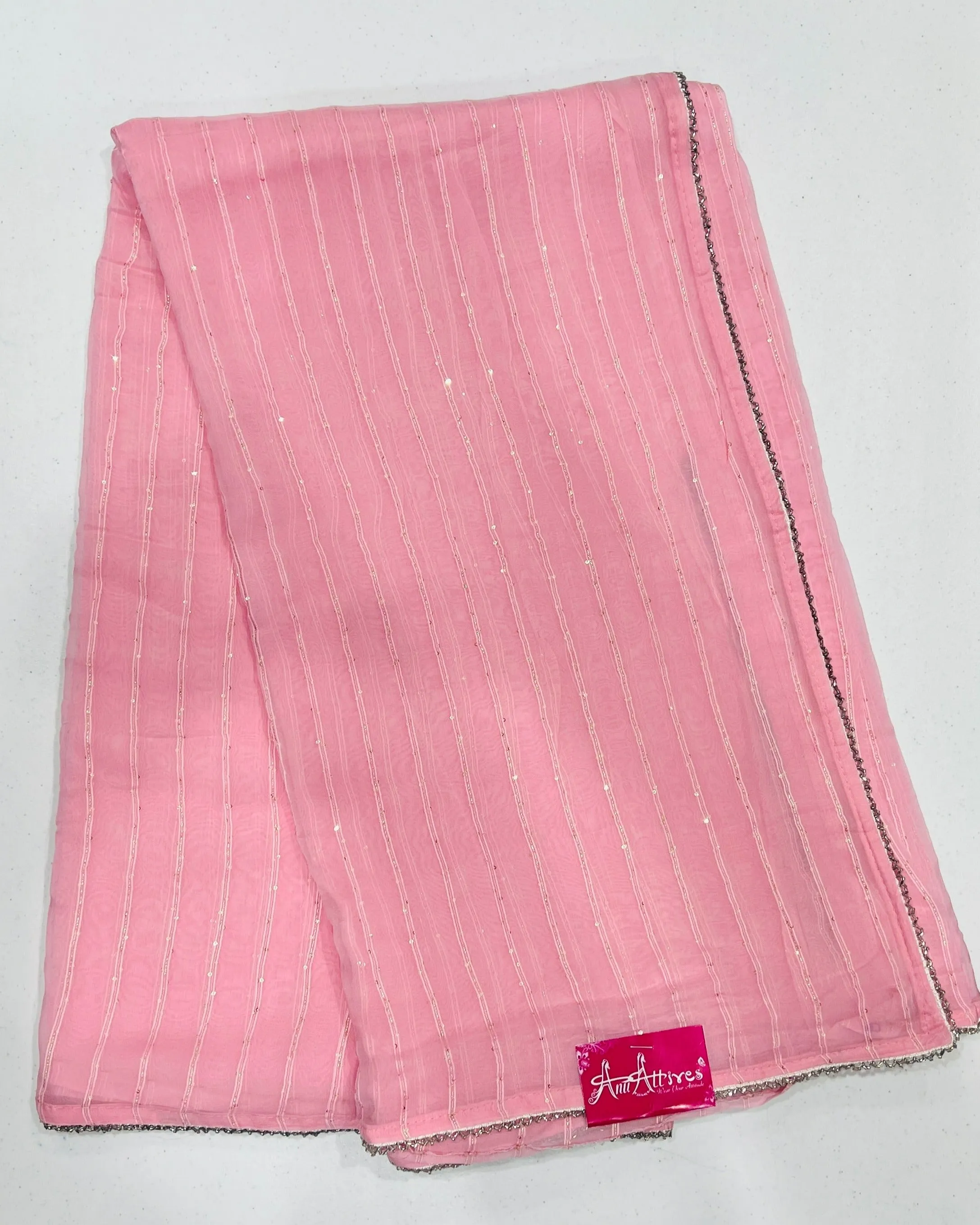 Baby Pink soft organza saree | Fancy Look