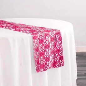 Classic Lace Table Runner in Fuchsia 1220