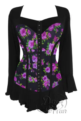 Corsetta Top in Purple Rose