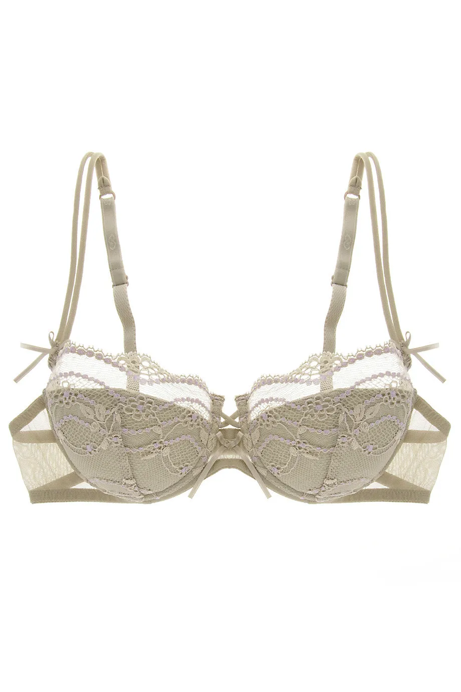 COTTON CLUB LAVENDER Lace Balconette Bra