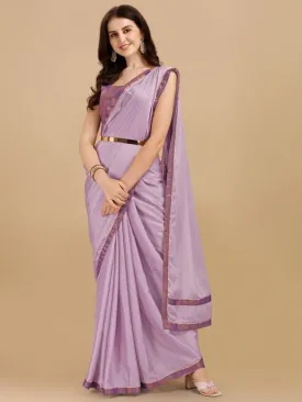 Embellished Border Silk Blend Saree