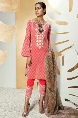 Khaadi Classics Lawn Collection 2018 – K18104 Pink 3Pc