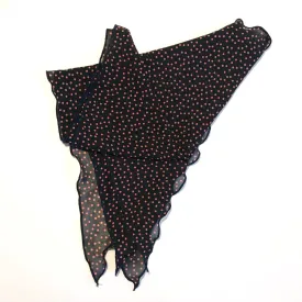 Ladies's Cancer Navy Spot Chiffon Head Scarf