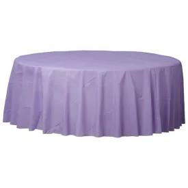 Lavender 84in Round Plastic Table Cover