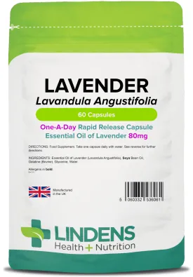 Lavender Essential Oil 80mg Capsules