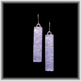 Lavender Long Rectangle Dangle Earrings