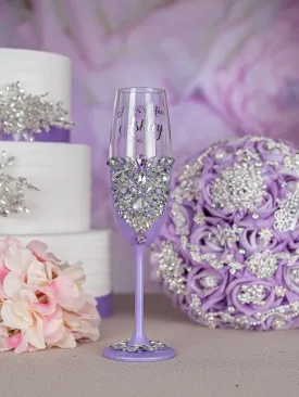 Lilac 1 quinceanera champagne glass