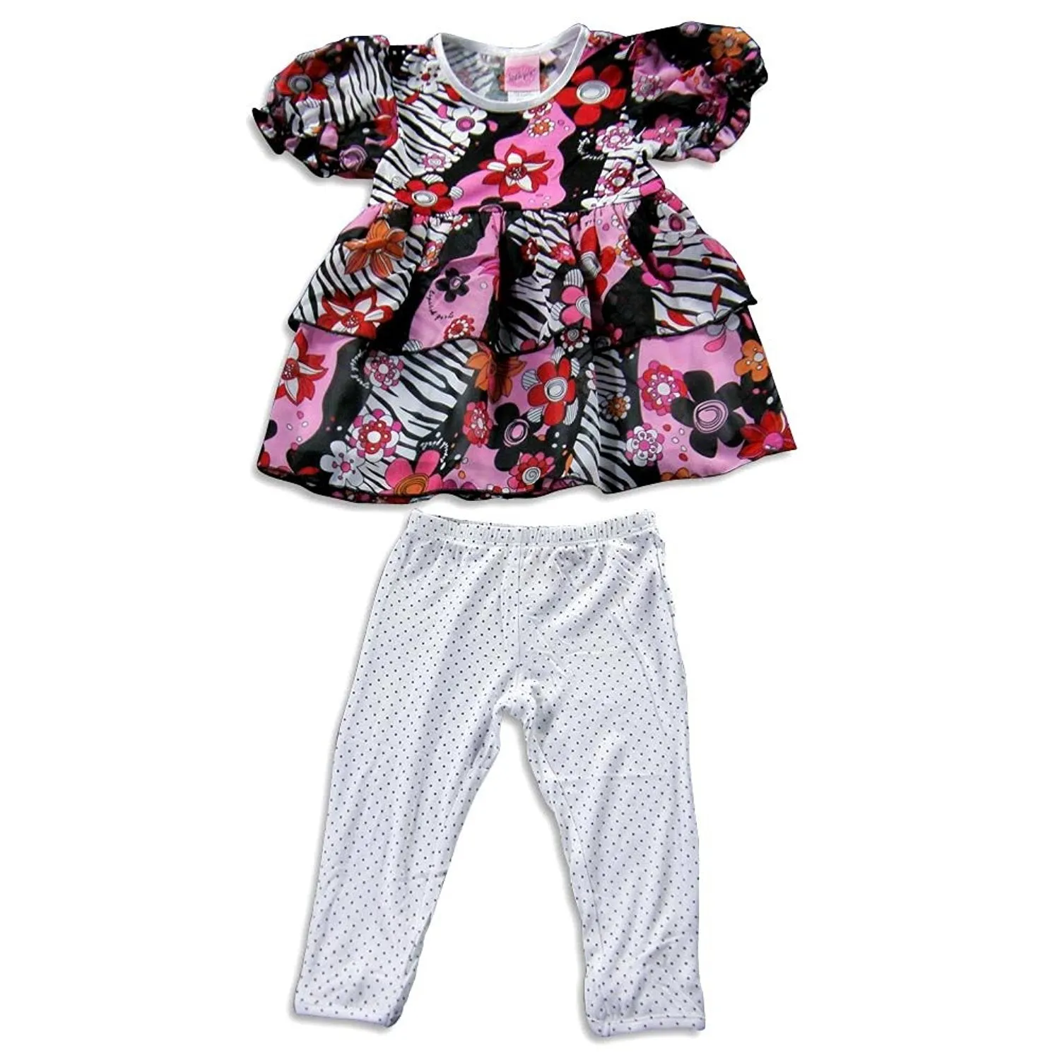 Lipstik - Little Girls Short Sleeve Pant Set