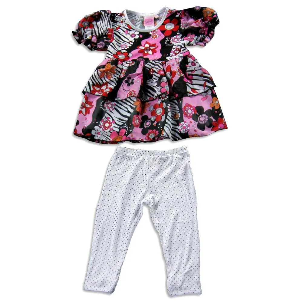 Lipstik - Little Girls Short Sleeve Pant Set