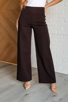 Magic Wide Leg Pants in Chocolate - 10/24