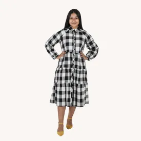 Plaid Midi Dress