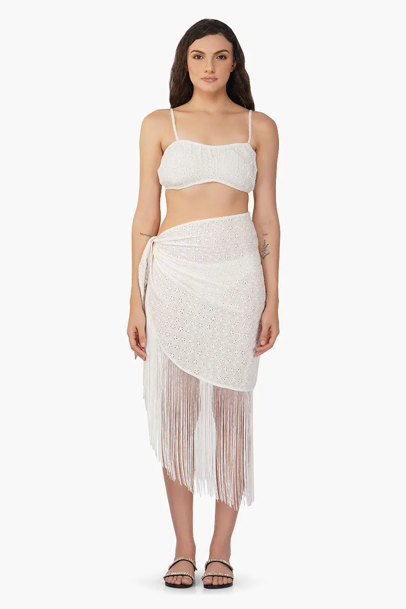 Pollo Fringe Wrap Skirt