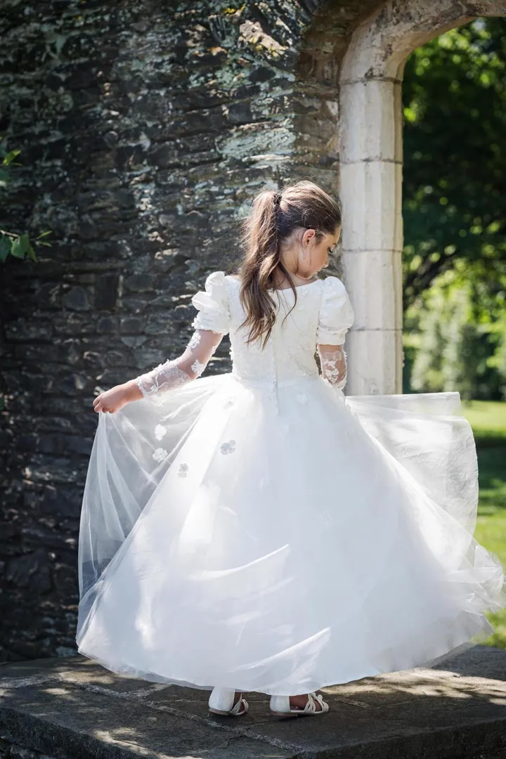 Puff Sleeve Communion Dress