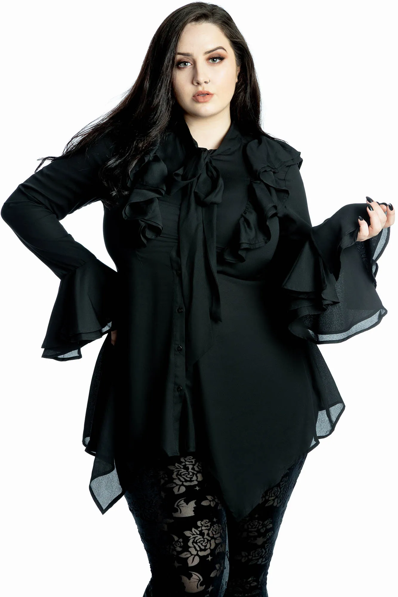 Runa Chiffon Blouse [PLUS]