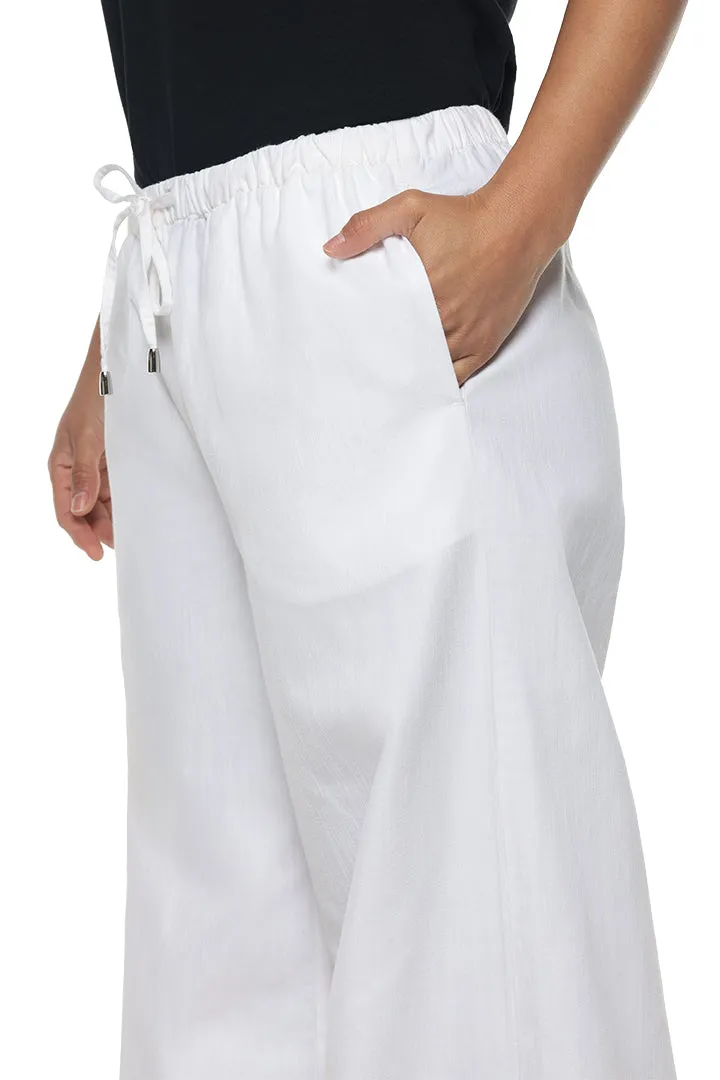 Women's Enclave Wide Leg Pants  |  White Chambray