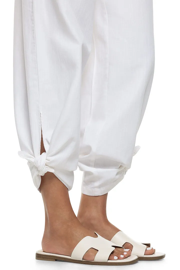 Women's Enclave Wide Leg Pants  |  White Chambray